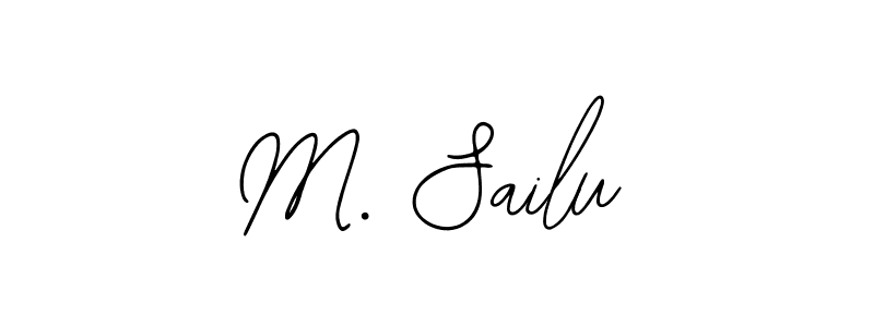 The best way (Bearetta-2O07w) to make a short signature is to pick only two or three words in your name. The name M. Sailu include a total of six letters. For converting this name. M. Sailu signature style 12 images and pictures png