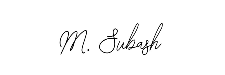 M. Subash stylish signature style. Best Handwritten Sign (Bearetta-2O07w) for my name. Handwritten Signature Collection Ideas for my name M. Subash. M. Subash signature style 12 images and pictures png