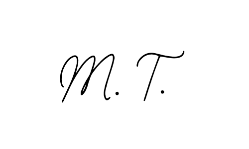 How to make M. T. name signature. Use Bearetta-2O07w style for creating short signs online. This is the latest handwritten sign. M. T. signature style 12 images and pictures png