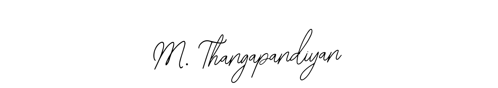 if you are searching for the best signature style for your name M. Thangapandiyan. so please give up your signature search. here we have designed multiple signature styles  using Bearetta-2O07w. M. Thangapandiyan signature style 12 images and pictures png