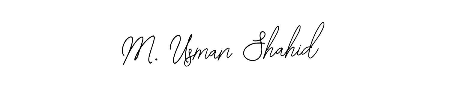 Use a signature maker to create a handwritten signature online. With this signature software, you can design (Bearetta-2O07w) your own signature for name M. Usman Shahid. M. Usman Shahid signature style 12 images and pictures png