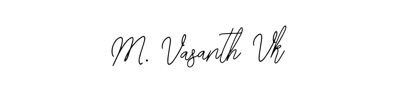 How to Draw M. Vasanth Vk signature style? Bearetta-2O07w is a latest design signature styles for name M. Vasanth Vk. M. Vasanth Vk signature style 12 images and pictures png