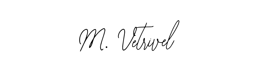 The best way (Bearetta-2O07w) to make a short signature is to pick only two or three words in your name. The name M. Vetrivel include a total of six letters. For converting this name. M. Vetrivel signature style 12 images and pictures png