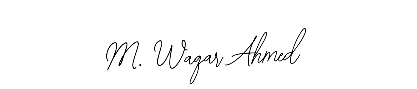 Make a beautiful signature design for name M. Waqar Ahmed. With this signature (Bearetta-2O07w) style, you can create a handwritten signature for free. M. Waqar Ahmed signature style 12 images and pictures png