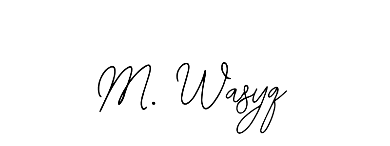 Use a signature maker to create a handwritten signature online. With this signature software, you can design (Bearetta-2O07w) your own signature for name M. Wasyq. M. Wasyq signature style 12 images and pictures png