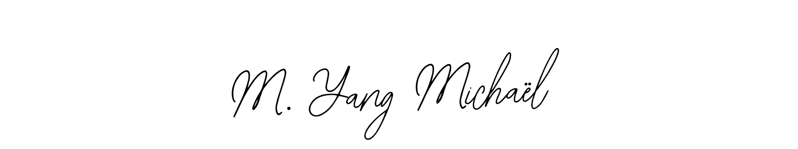 The best way (Bearetta-2O07w) to make a short signature is to pick only two or three words in your name. The name M. Yang Michaël include a total of six letters. For converting this name. M. Yang Michaël signature style 12 images and pictures png