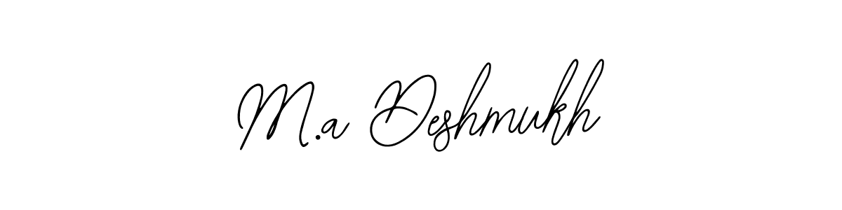 Similarly Bearetta-2O07w is the best handwritten signature design. Signature creator online .You can use it as an online autograph creator for name M.a Deshmukh. M.a Deshmukh signature style 12 images and pictures png