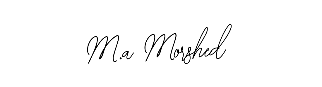 if you are searching for the best signature style for your name M.a Morshed. so please give up your signature search. here we have designed multiple signature styles  using Bearetta-2O07w. M.a Morshed signature style 12 images and pictures png