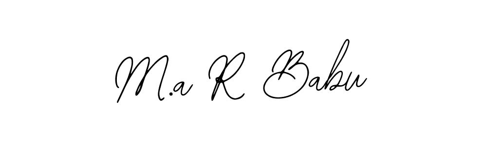 Bearetta-2O07w is a professional signature style that is perfect for those who want to add a touch of class to their signature. It is also a great choice for those who want to make their signature more unique. Get M.a R Babu name to fancy signature for free. M.a R Babu signature style 12 images and pictures png