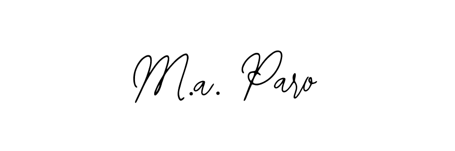 Similarly Bearetta-2O07w is the best handwritten signature design. Signature creator online .You can use it as an online autograph creator for name M.a. Paro. M.a. Paro signature style 12 images and pictures png