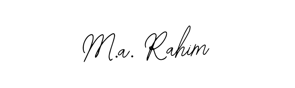 Also You can easily find your signature by using the search form. We will create M.a. Rahim name handwritten signature images for you free of cost using Bearetta-2O07w sign style. M.a. Rahim signature style 12 images and pictures png