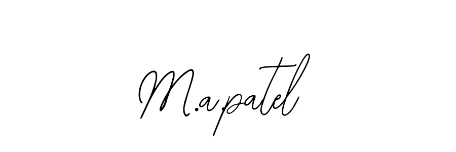 How to make M.a.patel name signature. Use Bearetta-2O07w style for creating short signs online. This is the latest handwritten sign. M.a.patel signature style 12 images and pictures png