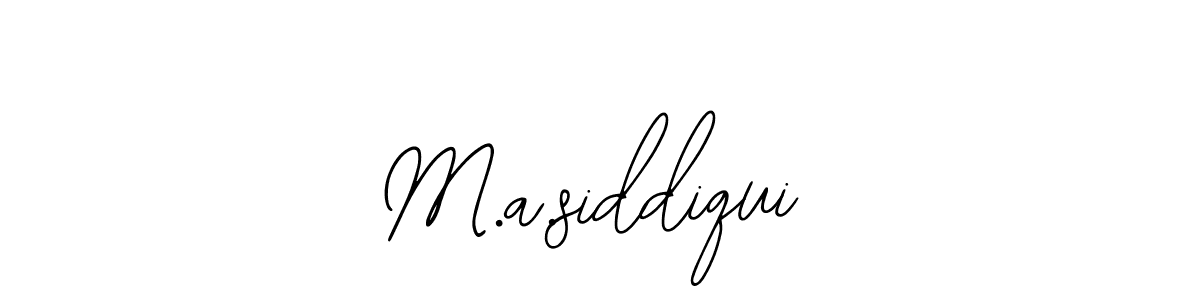 How to make M.a.siddiqui name signature. Use Bearetta-2O07w style for creating short signs online. This is the latest handwritten sign. M.a.siddiqui signature style 12 images and pictures png