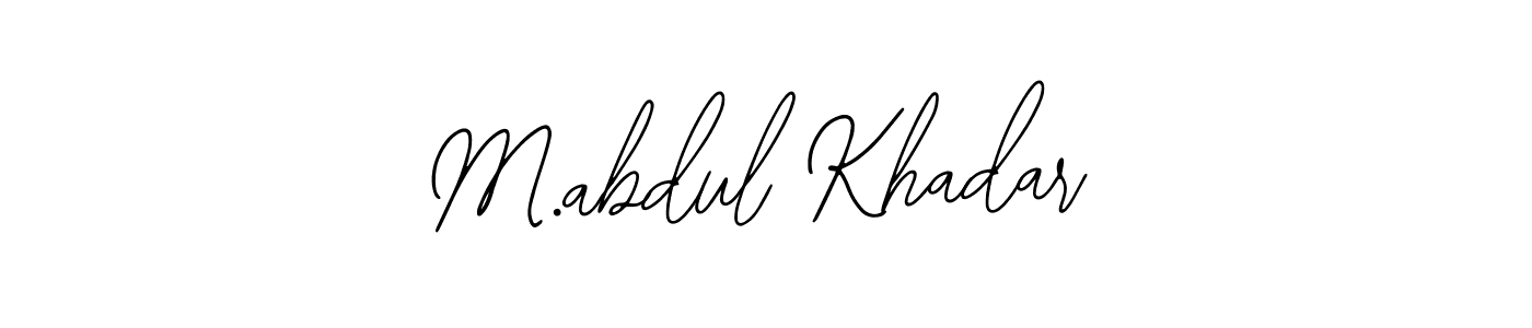 if you are searching for the best signature style for your name M.abdul Khadar. so please give up your signature search. here we have designed multiple signature styles  using Bearetta-2O07w. M.abdul Khadar signature style 12 images and pictures png