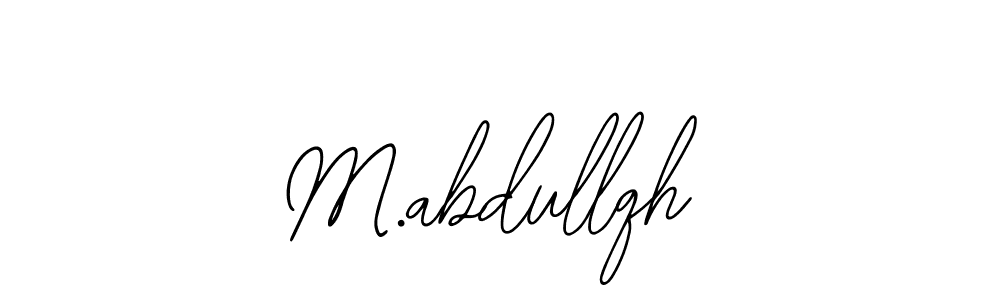 How to make M.abdullqh name signature. Use Bearetta-2O07w style for creating short signs online. This is the latest handwritten sign. M.abdullqh signature style 12 images and pictures png