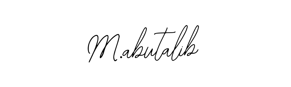 Make a beautiful signature design for name M.abutalib. With this signature (Bearetta-2O07w) style, you can create a handwritten signature for free. M.abutalib signature style 12 images and pictures png