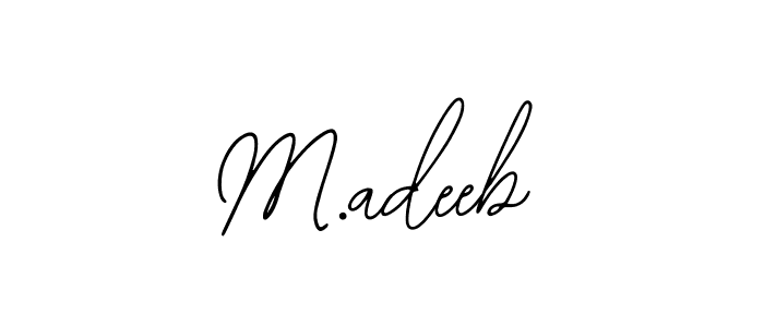 Use a signature maker to create a handwritten signature online. With this signature software, you can design (Bearetta-2O07w) your own signature for name M.adeeb. M.adeeb signature style 12 images and pictures png