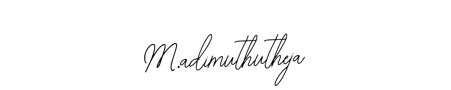 if you are searching for the best signature style for your name M.adimuthutheja. so please give up your signature search. here we have designed multiple signature styles  using Bearetta-2O07w. M.adimuthutheja signature style 12 images and pictures png