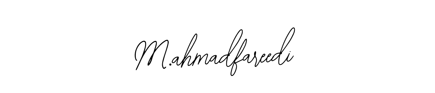 The best way (Bearetta-2O07w) to make a short signature is to pick only two or three words in your name. The name M.ahmadfareedi include a total of six letters. For converting this name. M.ahmadfareedi signature style 12 images and pictures png