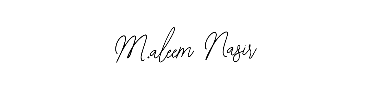 Use a signature maker to create a handwritten signature online. With this signature software, you can design (Bearetta-2O07w) your own signature for name M.aleem Nasir. M.aleem Nasir signature style 12 images and pictures png