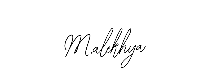 The best way (Bearetta-2O07w) to make a short signature is to pick only two or three words in your name. The name M.alekhya include a total of six letters. For converting this name. M.alekhya signature style 12 images and pictures png