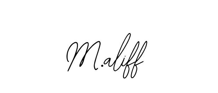 The best way (Bearetta-2O07w) to make a short signature is to pick only two or three words in your name. The name M.aliff include a total of six letters. For converting this name. M.aliff signature style 12 images and pictures png