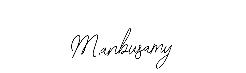 How to make M.anbusamy name signature. Use Bearetta-2O07w style for creating short signs online. This is the latest handwritten sign. M.anbusamy signature style 12 images and pictures png