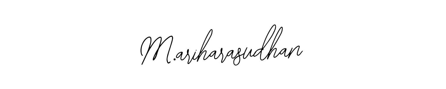 Also we have M.ariharasudhan name is the best signature style. Create professional handwritten signature collection using Bearetta-2O07w autograph style. M.ariharasudhan signature style 12 images and pictures png