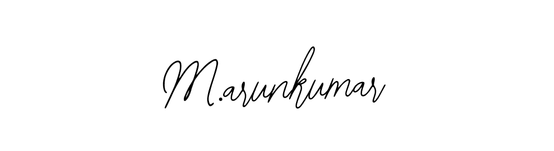 How to make M.arunkumar signature? Bearetta-2O07w is a professional autograph style. Create handwritten signature for M.arunkumar name. M.arunkumar signature style 12 images and pictures png