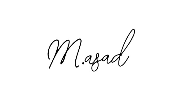 Create a beautiful signature design for name M.asad. With this signature (Bearetta-2O07w) fonts, you can make a handwritten signature for free. M.asad signature style 12 images and pictures png