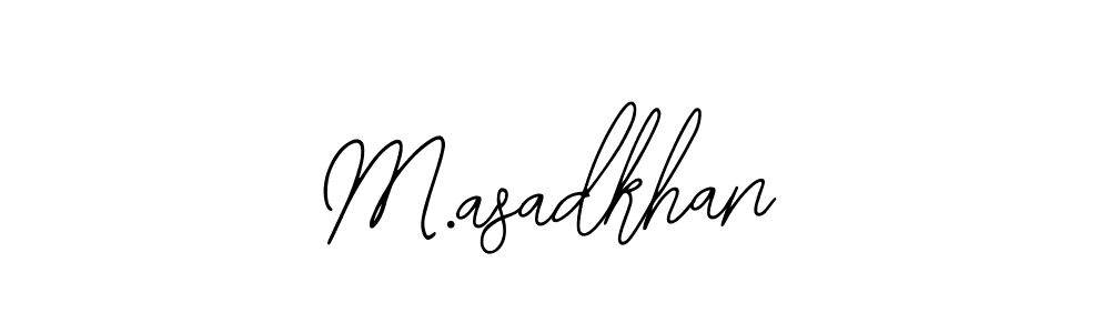 if you are searching for the best signature style for your name M.asadkhan. so please give up your signature search. here we have designed multiple signature styles  using Bearetta-2O07w. M.asadkhan signature style 12 images and pictures png