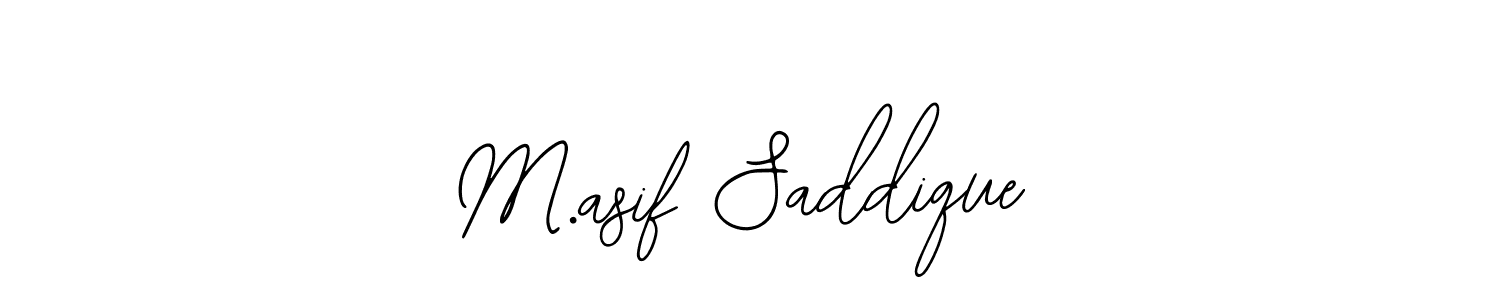 You should practise on your own different ways (Bearetta-2O07w) to write your name (M.asif Saddique) in signature. don't let someone else do it for you. M.asif Saddique signature style 12 images and pictures png