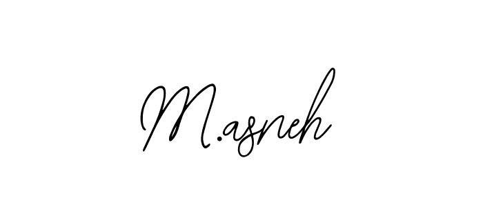 How to make M.asneh name signature. Use Bearetta-2O07w style for creating short signs online. This is the latest handwritten sign. M.asneh signature style 12 images and pictures png