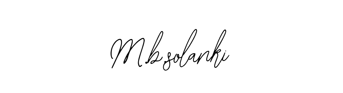 The best way (Bearetta-2O07w) to make a short signature is to pick only two or three words in your name. The name M.b.solanki include a total of six letters. For converting this name. M.b.solanki signature style 12 images and pictures png