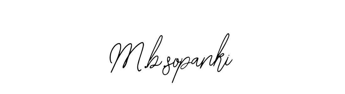 if you are searching for the best signature style for your name M.b.sopanki. so please give up your signature search. here we have designed multiple signature styles  using Bearetta-2O07w. M.b.sopanki signature style 12 images and pictures png