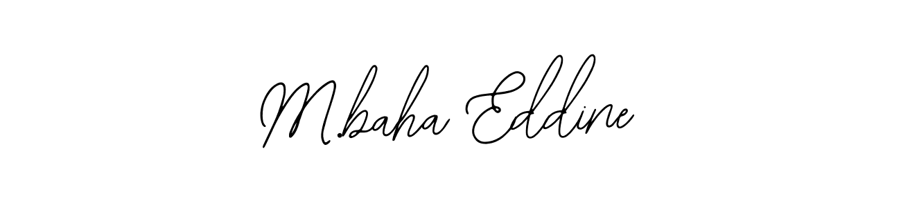 Create a beautiful signature design for name M.baha Eddine. With this signature (Bearetta-2O07w) fonts, you can make a handwritten signature for free. M.baha Eddine signature style 12 images and pictures png