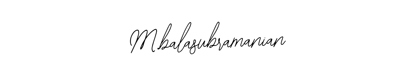 The best way (Bearetta-2O07w) to make a short signature is to pick only two or three words in your name. The name M.balasubramanian include a total of six letters. For converting this name. M.balasubramanian signature style 12 images and pictures png