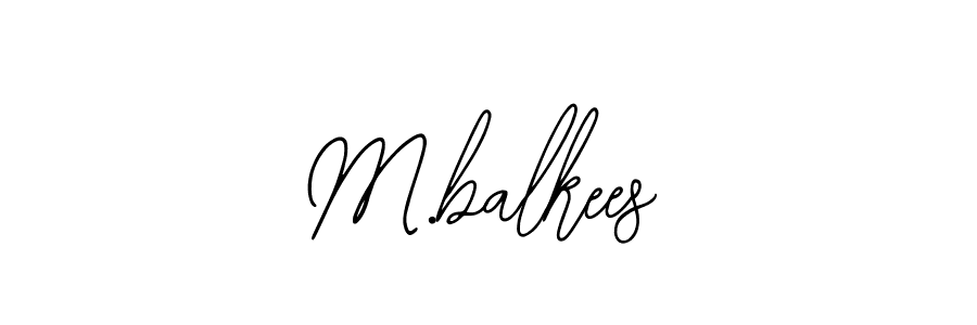 How to Draw M.balkees signature style? Bearetta-2O07w is a latest design signature styles for name M.balkees. M.balkees signature style 12 images and pictures png