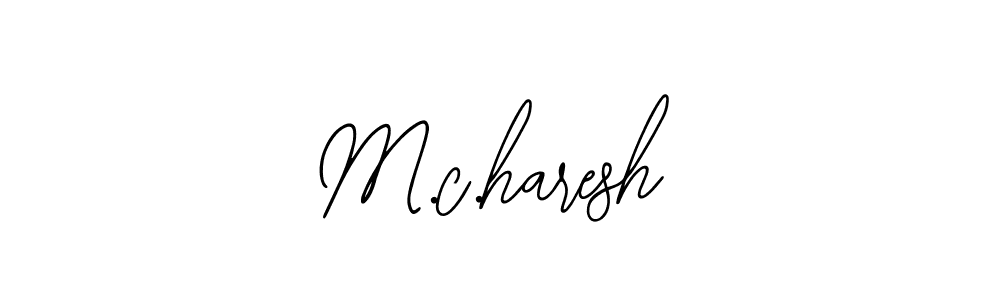 Design your own signature with our free online signature maker. With this signature software, you can create a handwritten (Bearetta-2O07w) signature for name M.c.haresh. M.c.haresh signature style 12 images and pictures png