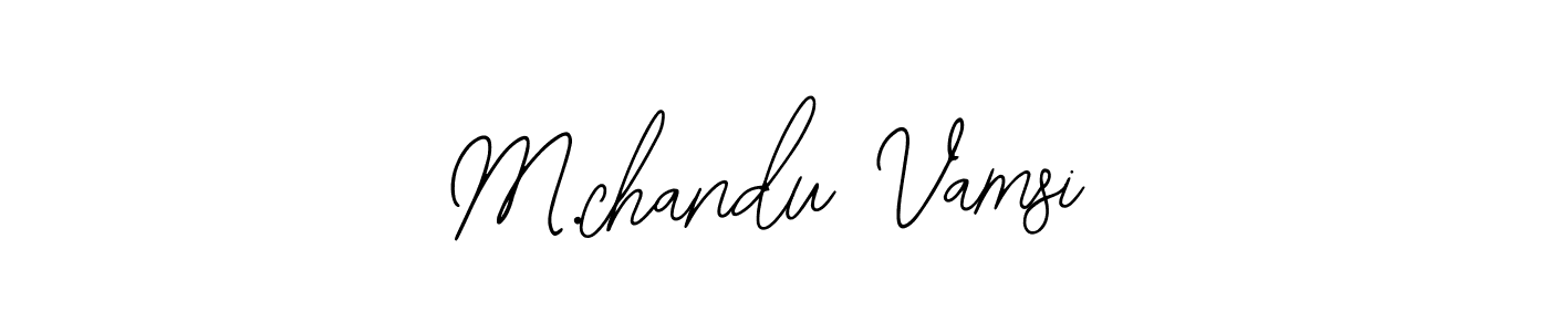 Design your own signature with our free online signature maker. With this signature software, you can create a handwritten (Bearetta-2O07w) signature for name M.chandu Vamsi. M.chandu Vamsi signature style 12 images and pictures png