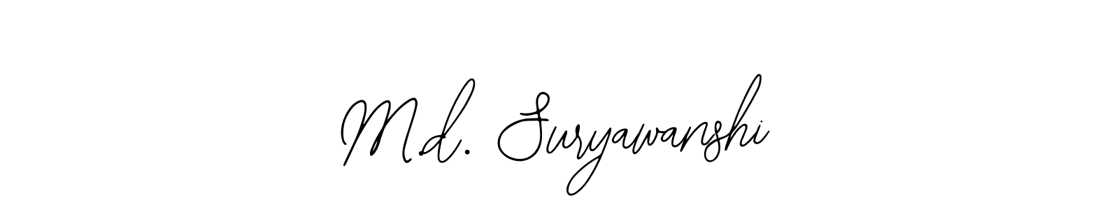 It looks lik you need a new signature style for name M.d. Suryawanshi. Design unique handwritten (Bearetta-2O07w) signature with our free signature maker in just a few clicks. M.d. Suryawanshi signature style 12 images and pictures png