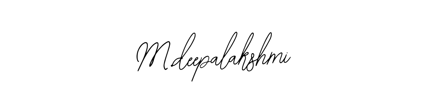 How to make M.deepalakshmi name signature. Use Bearetta-2O07w style for creating short signs online. This is the latest handwritten sign. M.deepalakshmi signature style 12 images and pictures png
