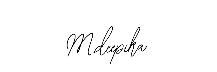 Also You can easily find your signature by using the search form. We will create M.deepika name handwritten signature images for you free of cost using Bearetta-2O07w sign style. M.deepika signature style 12 images and pictures png