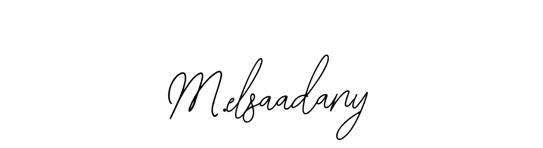 How to make M.elsaadany name signature. Use Bearetta-2O07w style for creating short signs online. This is the latest handwritten sign. M.elsaadany signature style 12 images and pictures png