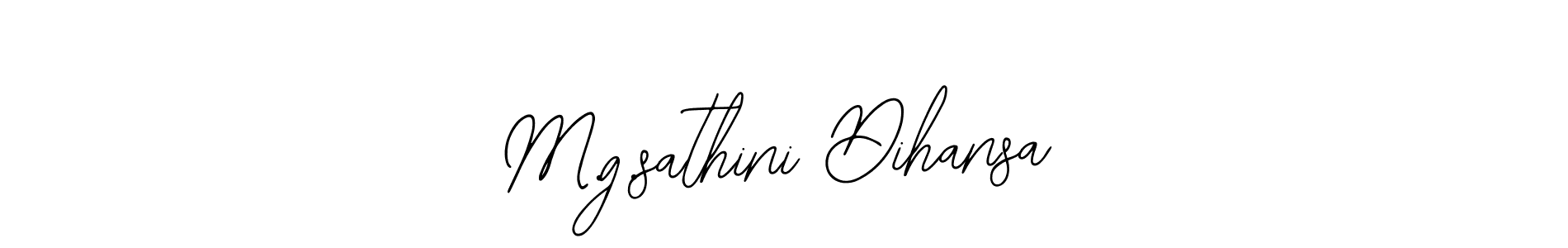 How to make M.g.sathini Dihansa name signature. Use Bearetta-2O07w style for creating short signs online. This is the latest handwritten sign. M.g.sathini Dihansa signature style 12 images and pictures png