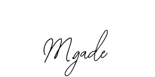 How to make M.gade name signature. Use Bearetta-2O07w style for creating short signs online. This is the latest handwritten sign. M.gade signature style 12 images and pictures png