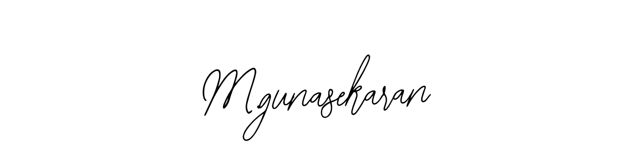 The best way (Bearetta-2O07w) to make a short signature is to pick only two or three words in your name. The name M.gunasekaran include a total of six letters. For converting this name. M.gunasekaran signature style 12 images and pictures png