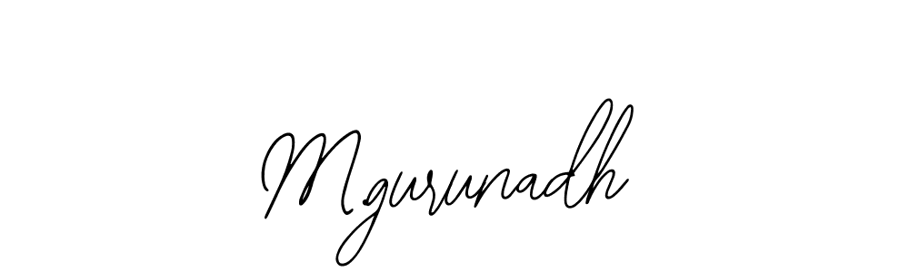 M.gurunadh stylish signature style. Best Handwritten Sign (Bearetta-2O07w) for my name. Handwritten Signature Collection Ideas for my name M.gurunadh. M.gurunadh signature style 12 images and pictures png