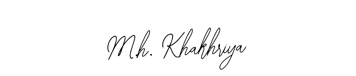 Design your own signature with our free online signature maker. With this signature software, you can create a handwritten (Bearetta-2O07w) signature for name M.h. Khakhriya. M.h. Khakhriya signature style 12 images and pictures png