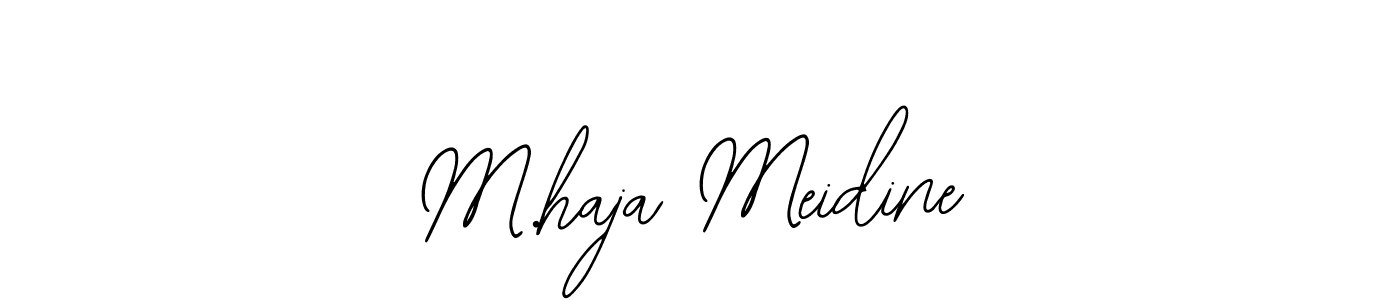 You should practise on your own different ways (Bearetta-2O07w) to write your name (M.haja Meidine) in signature. don't let someone else do it for you. M.haja Meidine signature style 12 images and pictures png